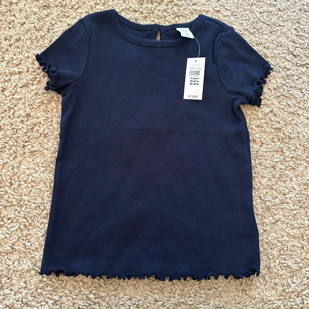 Girls Ribbed F Shirt-NWTS! - Picture 3 of 4